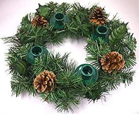 img 2 attached to 🕯️ Advent Wreath Candle Holder - Traditional Christmas Centerpiece Décor for Advent Calendar Season - Ring Candle Holder and X-mas Candles Candleholder Decorations - Ideal Advent Gift