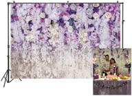 2.2x1.5m purple flowers photography backdrop - wedding, bridal shower, spiral decorations, floral 3d backdrop - table dessert decor, photoshooting background (xt-6708) logo