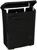 🗑️ impact 1103 safe-use plastic sanitary napkin receptacle - 10.63" h x 9" w x 4.63" d - black (pack of 4) logo