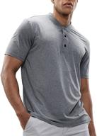 👕 mier men's collarless placket sleeve t shirt for stylish shirts logo