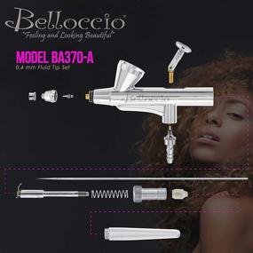 img 2 attached to 💄 Belloccio Multi-Purpose Precision Gravity Feed Airbrush - Cosmetic Makeup Airbrush with a 0.4mm Tip and 1/16 oz Cup