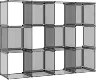 📦 aeitc 12-cube portable storage organizer | dark grey cube storage shelves for room organization | cubby shelving bookshelf | clothes & toy organizer cabinet logo