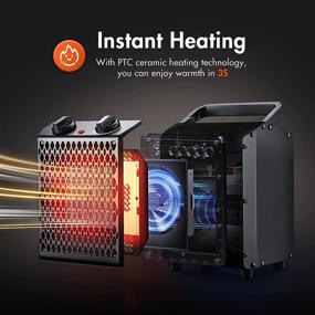 img 3 attached to 🔥 Air Choice Ceramic Space Heater: Efficient & Portable Electric Heater for Indoor Use with Adjustable Thermostat, 3 Heat Modes, and Overheat Protection