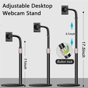 img 1 attached to 📹 Versatile Webcam Stand with Adjustable Gooseneck & Heavy-Duty Base - Compatible with Logitech C922 C930 C920 C615 C960 Brio 4K, Gopro Hero 8 7 6 5 - Also Functions as a Phone Holder Clamp