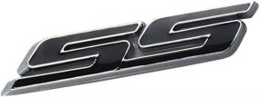 img 2 attached to 🚘 2pcs Aimoll SS Emblems ABS Sticker: Stunning 3D Logo for Impala Cobalt Camaro 2010-2017 (Chrome Black)