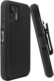 img 4 attached to 📱 YYSHO Moto G Stylus 2021 4G Case (Not for 5G): Shockproof Full Body Protection with Belt Clip and Kickstand (Black) - Shop Now!