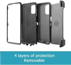 img 1 attached to 📱 YYSHO Moto G Stylus 2021 4G Case (Not for 5G): Shockproof Full Body Protection with Belt Clip and Kickstand (Black) - Shop Now!