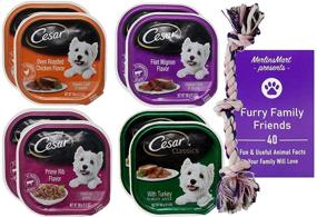 img 4 attached to 🍗 Cesar Dog Food 4 Flavor 8 Can Variety Bundle: Oven Roasted Chicken, Filet Mignon, Prime Rib, Turkey - Includes Rope Toy and Fun Facts Booklet (3.5 Ounces)