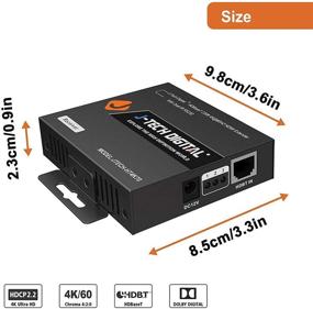 img 3 attached to 🔌 J-Tech Digital HDBaseT 4K@60HZ HDMI Extender: Премиальное качество CAT6-решение с одним кабелем (230 футов @ 1080P / 131 фут @ 4K), поддержка HDCP2.2, глубокая цветопередача, двойной ИК-передатчик, поддержка DTS/Dolby Digital, CEC, RS232.