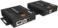 🔌 j-tech digital hdbaset 4k@60hz hdmi extender: premium quality cat6 single cable solution (230ft@1080p/131ft@4k), hdcp2.2 support, deep color, dual ir, dts/dolby digital pass through, cec, rs232 logo