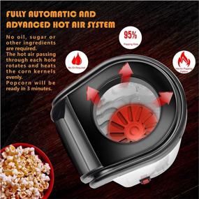 img 3 attached to 🍿 Effortless and Healthy Home Movie Theater Experience with the Hot Air Popcorn Maker – ETL Certified, BPA-Free, No Oil Required!