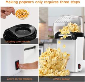 img 1 attached to 🍿 Effortless and Healthy Home Movie Theater Experience with the Hot Air Popcorn Maker – ETL Certified, BPA-Free, No Oil Required!