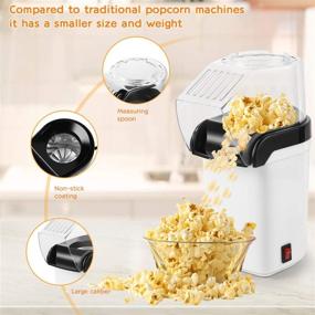 img 2 attached to 🍿 Effortless and Healthy Home Movie Theater Experience with the Hot Air Popcorn Maker – ETL Certified, BPA-Free, No Oil Required!