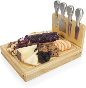 img 4 attached to TOSCANA Asiago Original Design Cheese Board with Cheese Tools - by Picnic Time Brand - Enhance Your Picnics