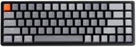 keychron k6 68-key wireless bluetooth/usb wired gaming mechanical keyboard with rgb led backlit, compact 65% layout, n-key rollover, aluminum frame for mac windows, gateron brown switch logo