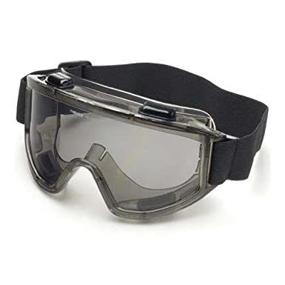 img 1 attached to 🔥 Grey AF/PC Lens High Performance Splash/Impact Goggle with Indirect Venting, Extra Wide Adjustable Fabric Strap, and Smoke Frame