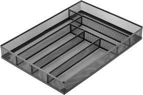 img 3 attached to 🍴 Halter Silverware Tray Set: Organize Your Kitchen Utensils with this Steel Mesh Cutlery Drawer Organizer - Set of 2 (Large)