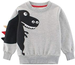 img 4 attached to Dinosaurs Sweatshirts Pullover Toddlers T Shirt Boys' Clothing for Fashion Hoodies & Sweatshirts