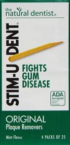 img 2 attached to 🦷 Stim-U-Dent Mint Flavor Plaque Removers - 100 Picks (4-25 Packs) - Pack of 10