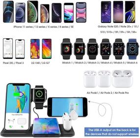 img 1 attached to 🔌 Xperg Wireless Charger Stand: 5 in 1 30W Fast Charging Station Dock for Apple Watch 7/6 Airpods Pro, Compatible with iPhone 13/12/11/Mini/Pro/Max/Xr/Xs Max/8 Plus and Qi-Certified Phones