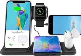 img 4 attached to 🔌 Xperg Wireless Charger Stand: 5 in 1 30W Fast Charging Station Dock for Apple Watch 7/6 Airpods Pro, Compatible with iPhone 13/12/11/Mini/Pro/Max/Xr/Xs Max/8 Plus and Qi-Certified Phones