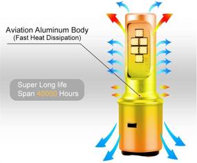 img 2 attached to BA20D Светодиодная лампа для мотоцикла: Супер яркий 1500 люмен Ксенон белый 6000K — высокие и низкие лучи, 12V Г6 Мотоцикл фары (1 шт.)