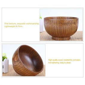 img 2 attached to Anself Wooden Shaving Soap Bowl Shave Cream 🪄 Cup Cleaning Mug (Type 1): Classic and Eco-Friendly Grooming Essential