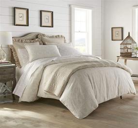 img 4 attached to Stone Cottage Florence Cotton Comforter Natural Bedding