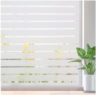 🔒 enhance privacy with viseeko decorative stripe patterns window film: static cling, non-adhesive, perfect for home, office, kids study and meeting rooms logo