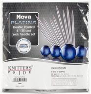 🧦 enhance your sock-knitting experience with knitter's pride nova platina double pointed needle socks kit, 6 logo