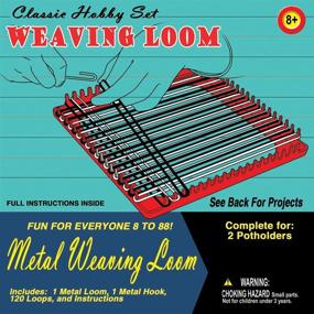 img 2 attached to 🎨 Pepperell Weaving Loom Retro Craft Kit: Create Colorful Masterpieces with this Pink Crafting Set