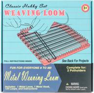 🎨 pepperell weaving loom retro craft kit: create colorful masterpieces with this pink crafting set logo