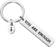 🔑 bauna 'you are enough' suicide prevention keychain: mental health jewelry and gift logo