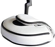 🏌️ pgc small size white leather style mallet putter headcover: sleek pu material for smaller mallet putters logo