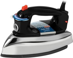 img 4 attached to 🔥 BLACK+DECKER Classic Steam Iron F67E: White/Black, 10.5" x 16.3" x 6.6" - Efficient and Stylish Ironing Solution