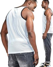 img 2 attached to AIMPACT Men's Mesh Tank Top - Dry Fit Sleeveless Athletic Workout Shirts for Casual Wear