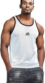 img 1 attached to AIMPACT Men's Mesh Tank Top - Dry Fit Sleeveless Athletic Workout Shirts for Casual Wear