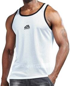 img 4 attached to AIMPACT Men's Mesh Tank Top - Dry Fit Sleeveless Athletic Workout Shirts for Casual Wear