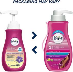 img 3 attached to 💆 VEET Silk and Fresh Technology Hair Removal Cream - Legs & Body Gel Cream Hair Remover with Aloe Vera and Vitamin E, Sensitive Formula, 13.5 Fl Oz Pump Bottle (Pack of 2)