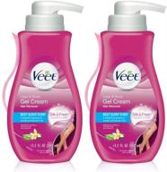 💆 veet silk and fresh technology hair removal cream - legs & body gel cream hair remover with aloe vera and vitamin e, sensitive formula, 13.5 fl oz pump bottle (pack of 2) logo