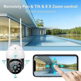 img 3 attached to 🏠 Outdoor Security Cameras, Morecam 360° View PTZ 2.4G WiFi Cameras for Home Security with Mobile App, Night Vision Surveillance Camera IP66, Alexa Compatible, Motion Detection (2 Pack)
