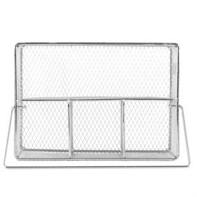 img 3 attached to 🍽️ G.E.T. Enterprises Stainless Steel Mesh Wire Flatware Basket - Perfect for Condiments - Pack of 1