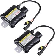 💡 yescom 55w hid ballast dc 12v universal replacement for xenon light bulbs h1 h3 h7 h8 9005 9006 - set of 2 logo