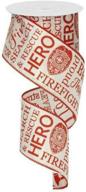 firefighter fighter support wired ribbon logo