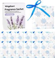 wingsscent lavender fragrance sachets - 12 pack long-lasting sachet bags for drawer and closet- home fragrance freshener logo