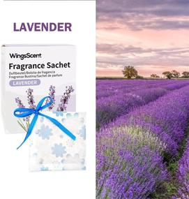 img 3 attached to WingsScent Lavender Fragrance Sachets - 12 Pack Long-lasting Sachet Bags for Drawer and Closet- Home Fragrance Freshener