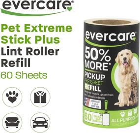 img 3 attached to Evercare Pet Lint Roller Refill - 60 Layer, 1-Count: Effective Pet Hair Removal
