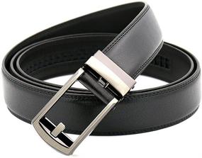 img 2 attached to Adjustable Leather Belt - Comfortable 👔 Genuine Belt for Men - Top Belt Accessories