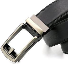 img 1 attached to Adjustable Leather Belt - Comfortable 👔 Genuine Belt for Men - Top Belt Accessories