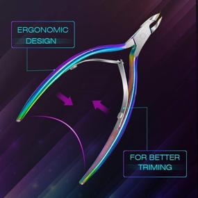 img 3 attached to 🔪 Stainless Steel Cuticle Cutter - PrettyDiva Cuticle Trimmer Nail Nipper with Double Spring, Durable Dead Skin Cuticle Remover Manicure/Pedicure Tool for Fingernail and Toenail Grooming